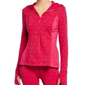 Kate Spade- Floral Active Half- Zip Hooded Jacket NWT